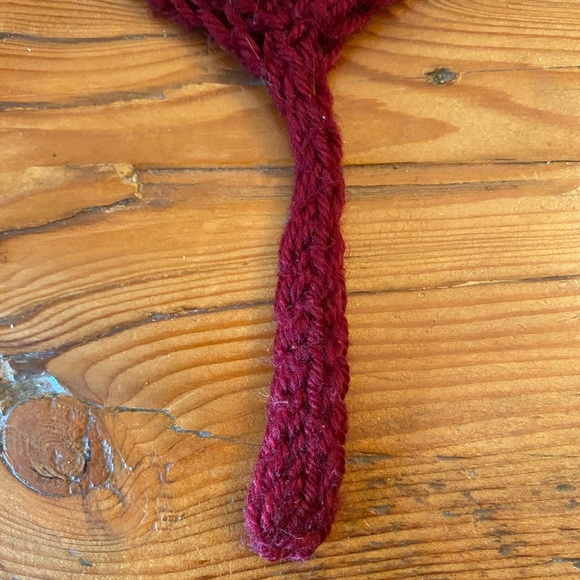 Female Knitted  Winter Head Band with Ties - Picture 9 of 9